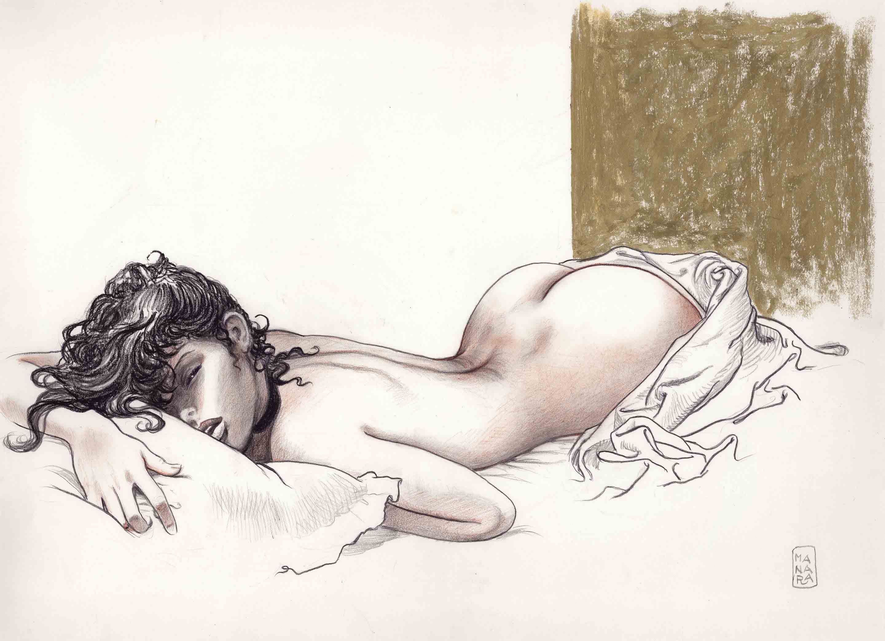 Molly sul letto - Signature Art Print
