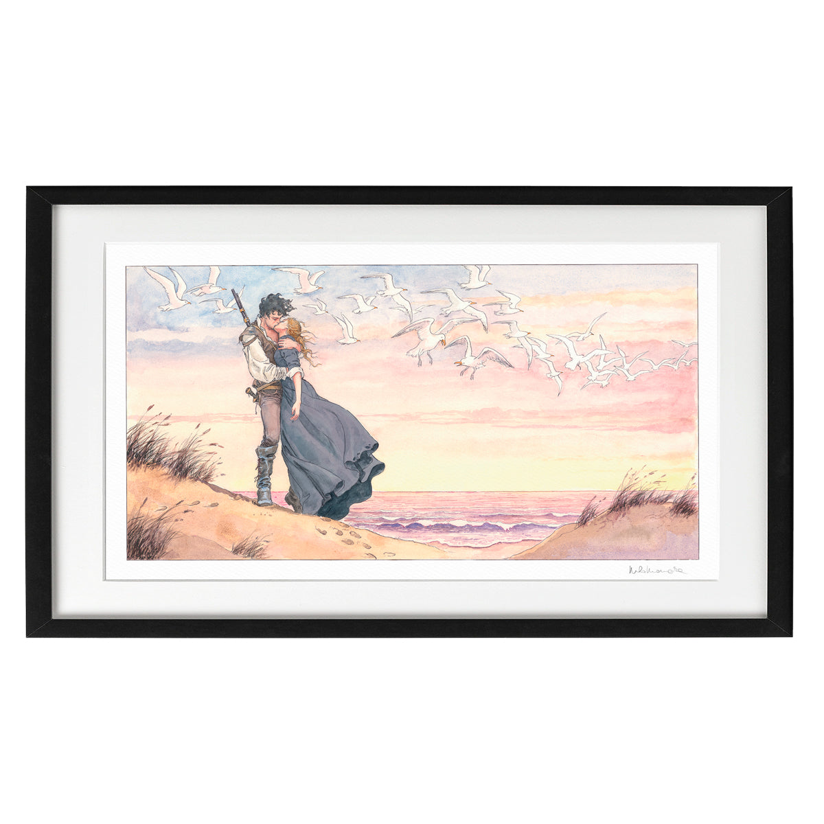 Bacio sulla spiaggia - Signature Art Print