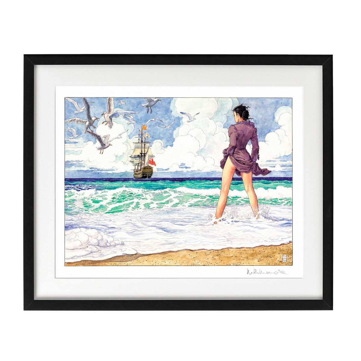In riva al mare - Signature Art Print