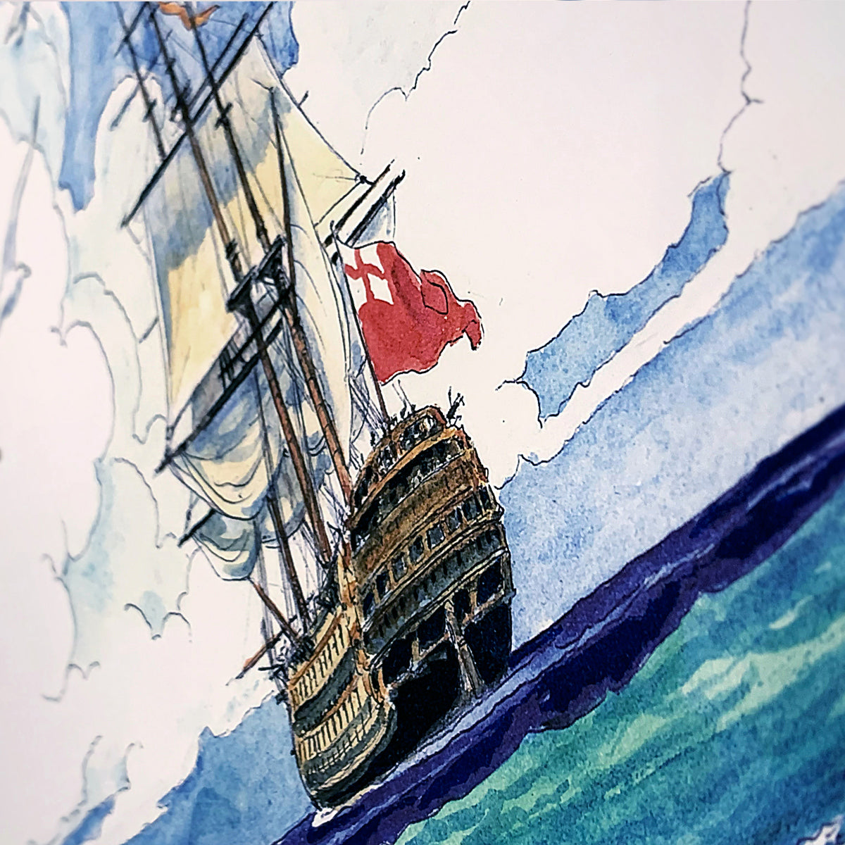 In riva al mare - Signature Art Print