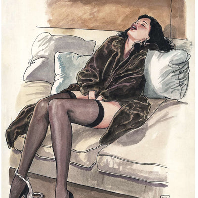 Stampa CLAUDIA SUL DIVANO - Manara Official Art