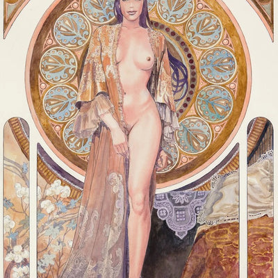 Stampa REGINA (omaggio a Mucha) - Manara Official Art
