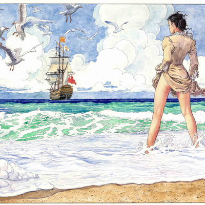 Stampa MOLLY IN RIVA AL MARE - Manara Official Art
