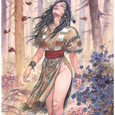 Stampa CONIGLIA BIANCA NEL BOSCO - Manara Official Art