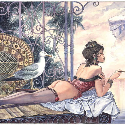 Stampa ESMERALDA (omaggio a Hugo Pratt) - Manara Official Art